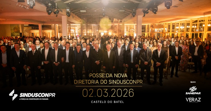 SindusconPR empossa nova diretoria presidida pelo engenheiro Marcelo Braga